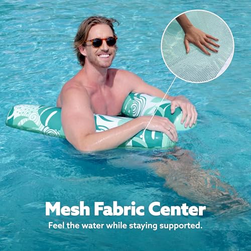 SLOOSH 4-in-1 Hammock Pool Float for Adults – Inflatable Water Lounge with Buoyant Pillows & Mesh Seat