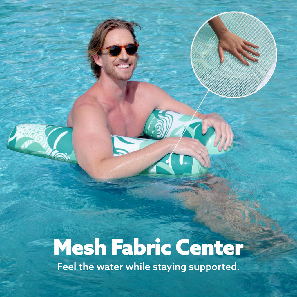 SLOOSH 4-in-1 Hammock Pool Float for Adults – Inflatable Water Lounge with Buoyant Pillows & Mesh Seat
