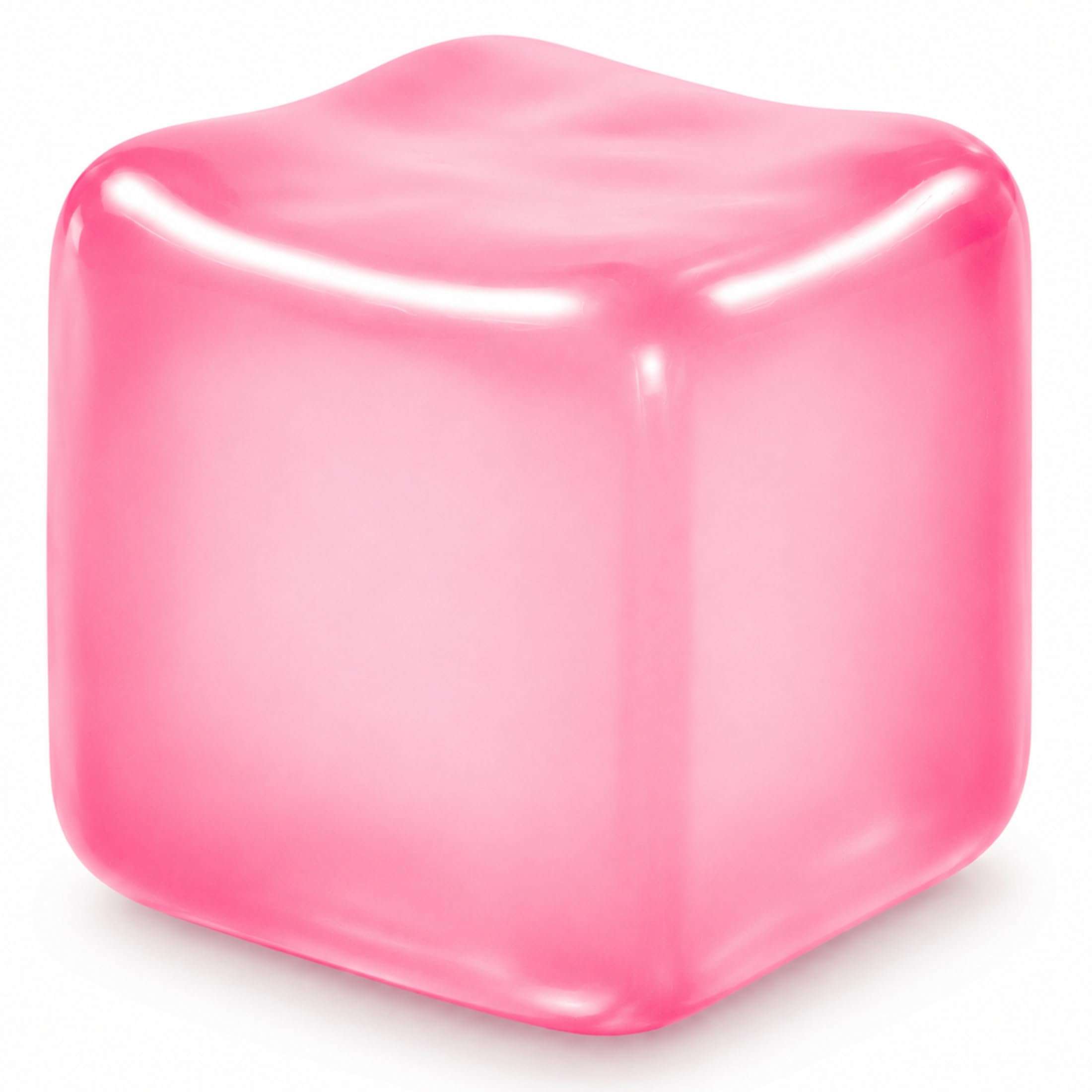 Slow-Rising Ice Cube Squishy Fidget Toy – Pink Sensory Stress Relief Cube for Desk, Travel, and Focus