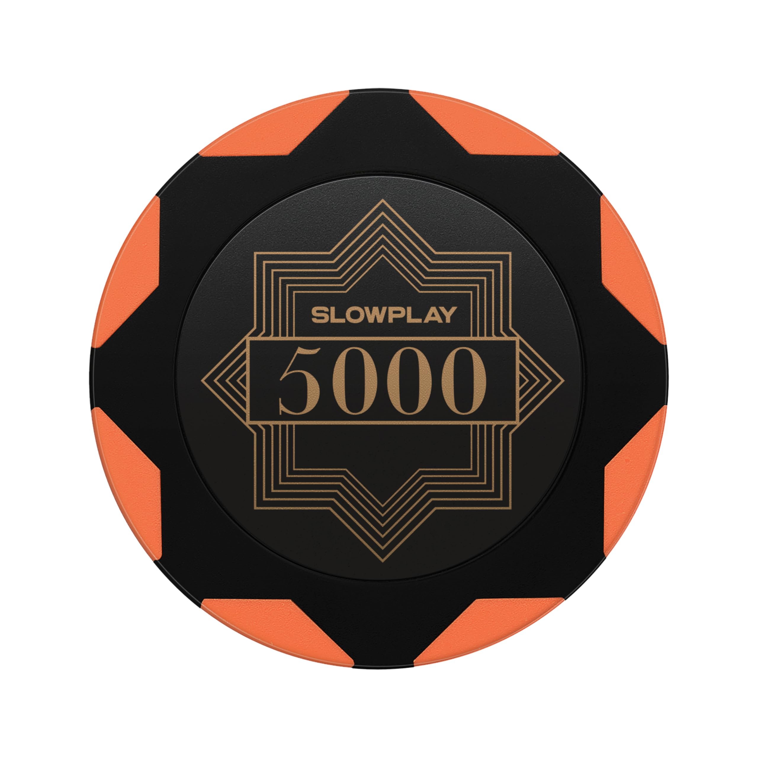 SLOWPLAY Nash Clay Poker Chips - 14g Heavyweight, 40mm, Pack of 50 with 5000 Denomination