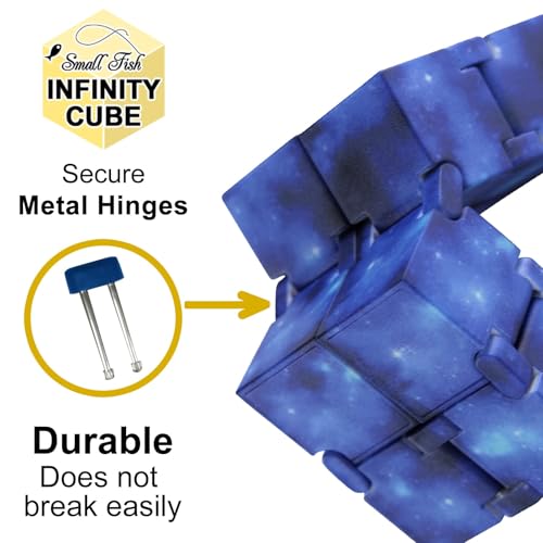 SMALL FISH Infinity Cube Fidget Galaxy – Noiseless Sensory Toy for Stress Relief and Focus