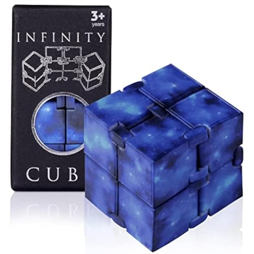 SMALL FISH Infinity Cube Fidget Galaxy – Noiseless Sensory Toy for Stress Relief and Focus