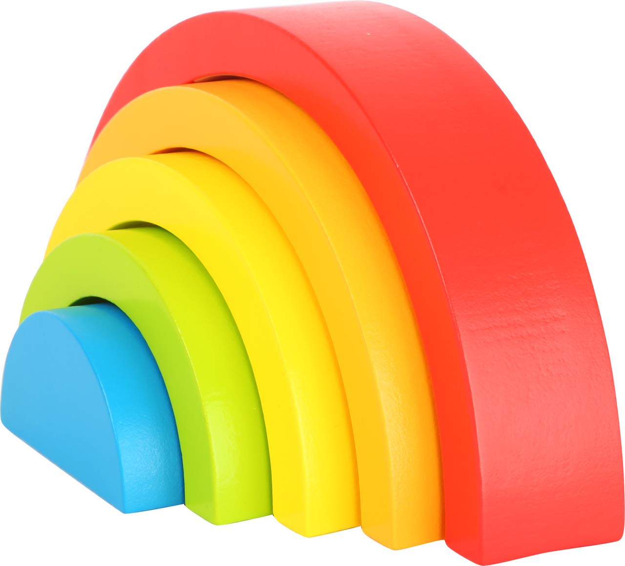 Small Foot Wooden Rainbow Building Blocks – 5-Piece Stacking Toy for Toddlers 12+ Months