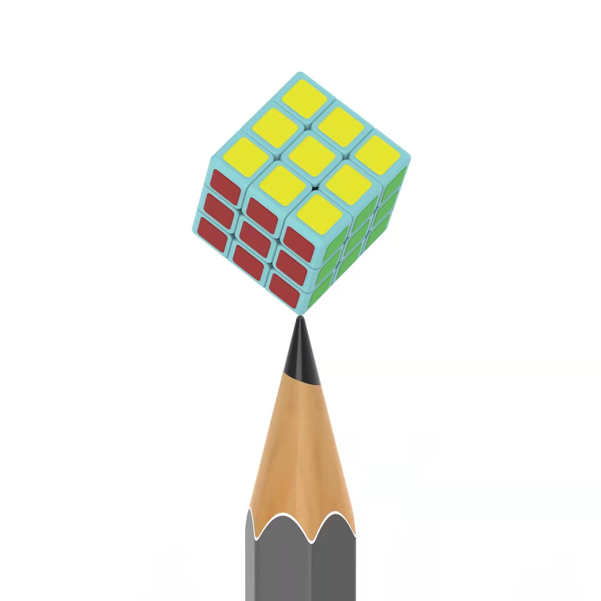 Smallest 0.4-Inch Mini 3x3 Cube by Cuberspeed – 1cm Tiny Speed Cube in Blue