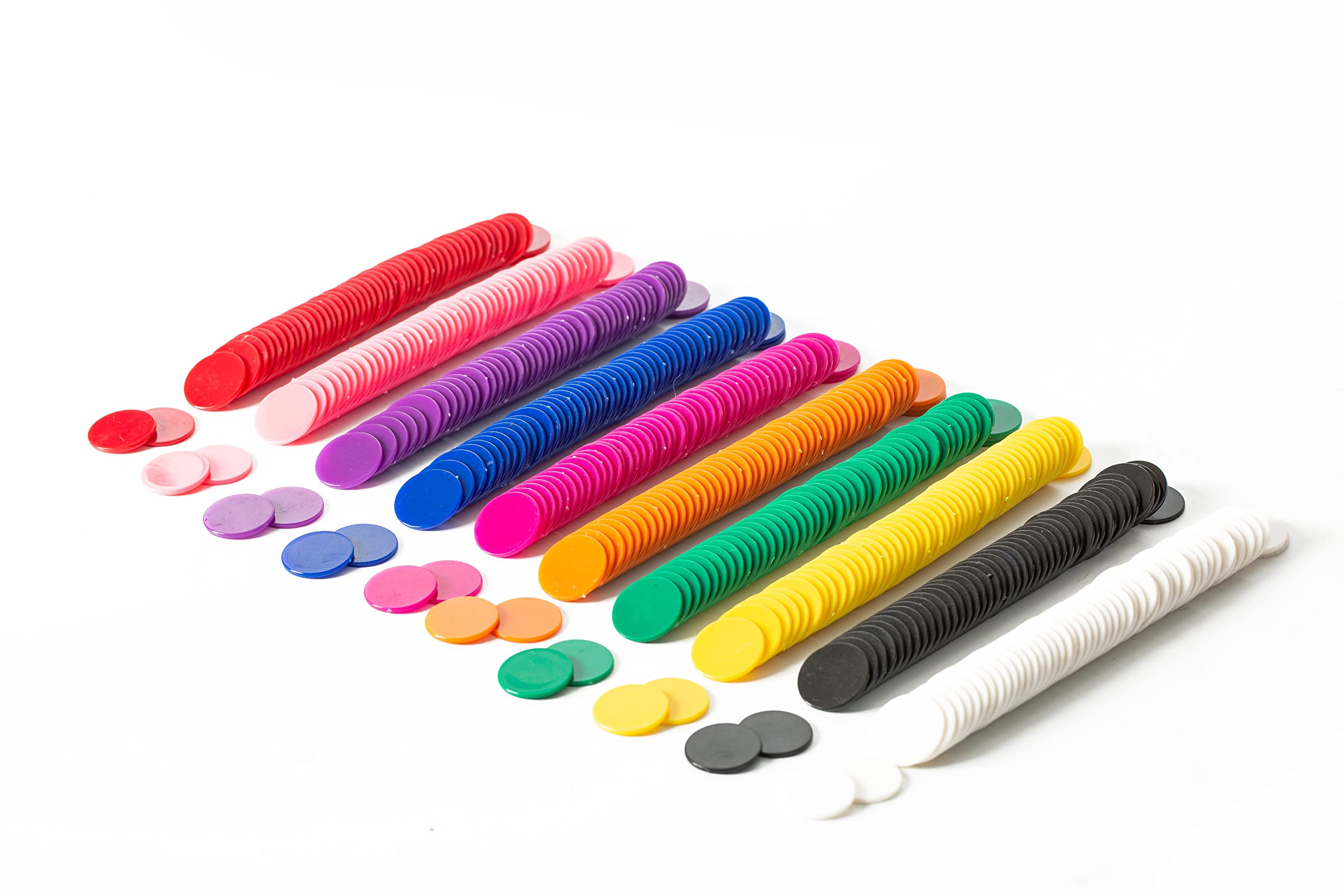 Smartdealspro 300-Piece 1-Inch Plastic Counters - 10 Colors - for Counting, Sorting, Math Games & Bingo