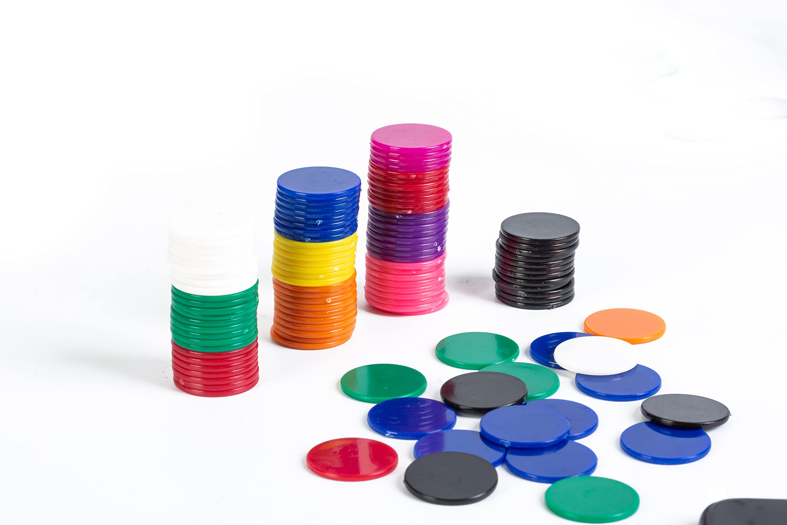 Smartdealspro 300-Piece 1-Inch Plastic Counters - 10 Colors - for Counting, Sorting, Math Games & Bingo