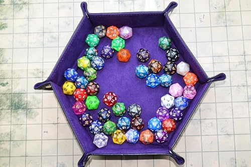 SmartDealsPro 50-Pack D20 Dice Set – Mixed Colors, 22mm Polyhedral Dice with Velvet Pouch for DND, MTG, RPG & Tabletop Games
