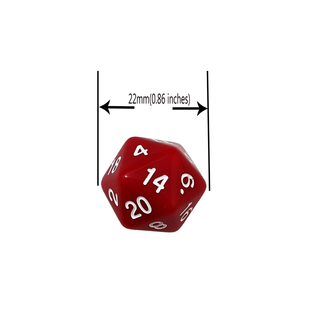 SmartDealsPro 50-Pack D20 Dice Set – Mixed Colors, 22mm Polyhedral Dice with Velvet Pouch for DND, MTG, RPG & Tabletop Games