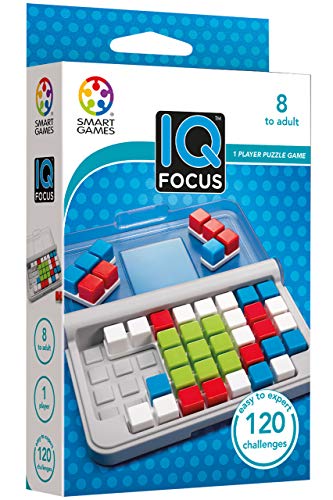 SmartGames IQ Focus: Compact Logic Puzzle with 120 Color Challenges for Ages 7+