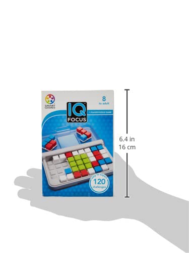 SmartGames IQ Focus: Compact Logic Puzzle with 120 Color Challenges for Ages 7+