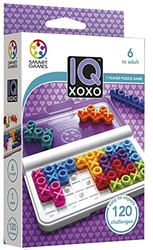 SmartGames IQ XOXO – 120 Logic Challenges in a Compact Travel Case for Kids and Adults