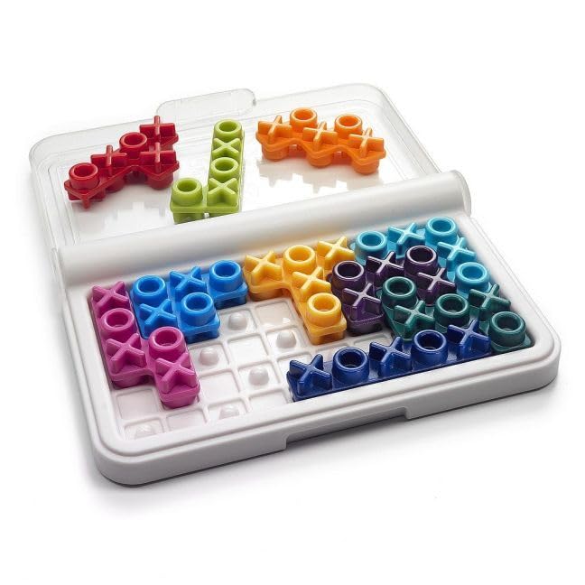 SmartGames IQ XOXO – 120 Logic Challenges in a Compact Travel Case for Kids and Adults