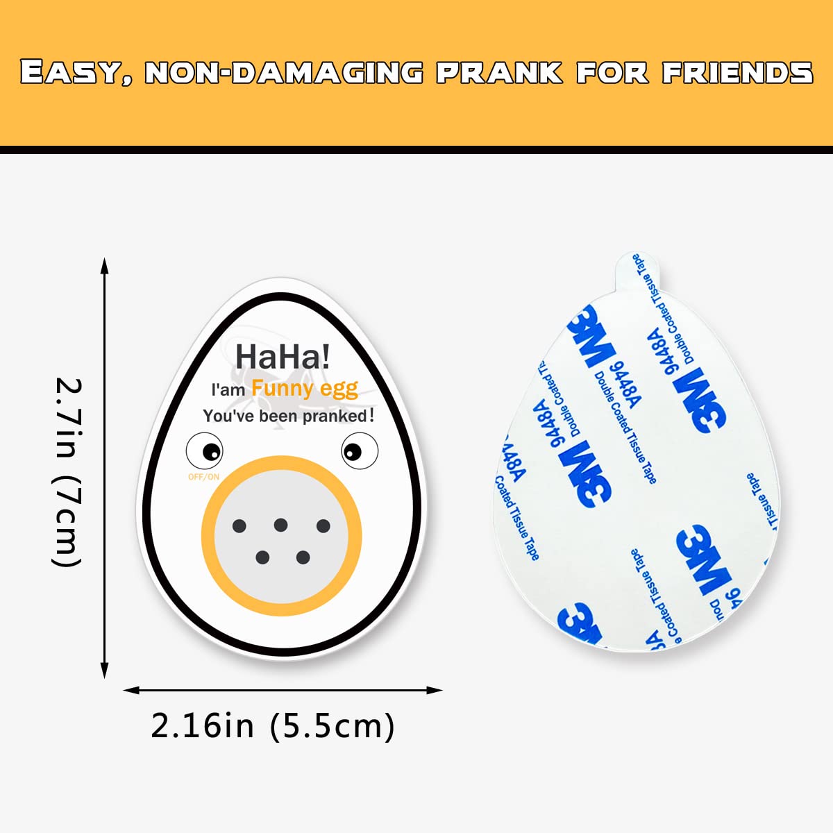 Smatagee Funny Egg: Cricket Hidden Noise Maker Prank – Random Chirping Sounds for Gags at Home or Office