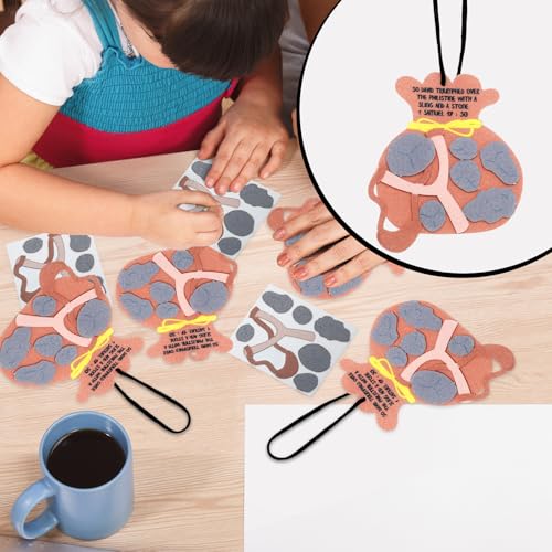 SmoothNovelty 24-Pack David and Goliath Felt Ornament Craft Kit for Sunday School & Home Activities