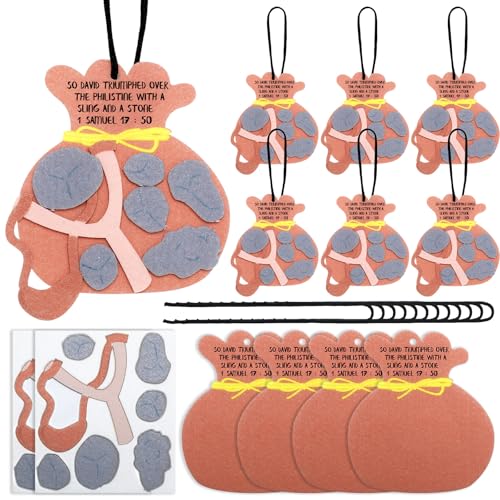 SmoothNovelty 24-Pack David and Goliath Felt Ornament Craft Kit for Sunday School & Home Activities