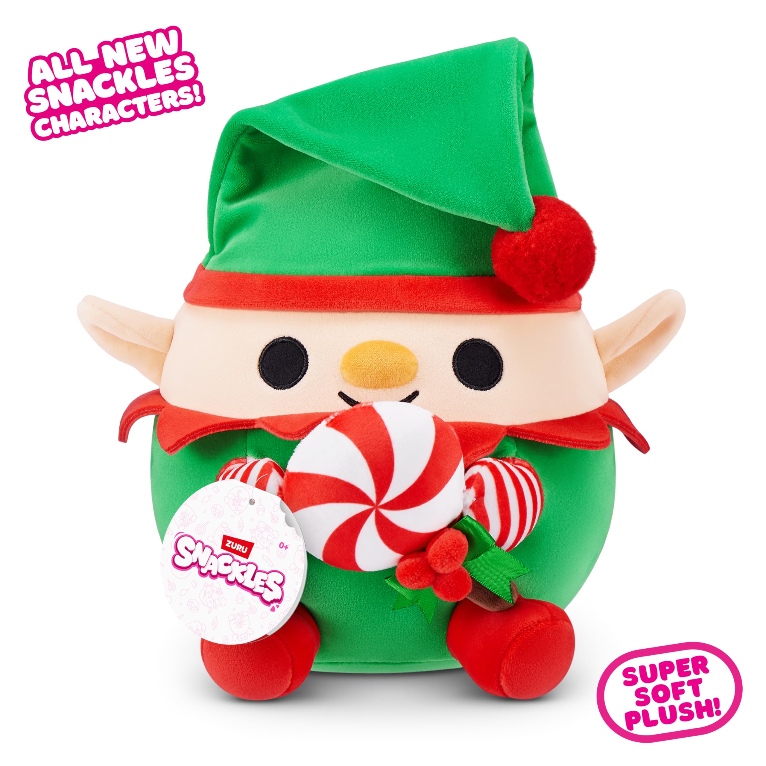 Snackles Christmas Series 2 Jingle 8-Inch Plush with Snack Accessory by ZURU