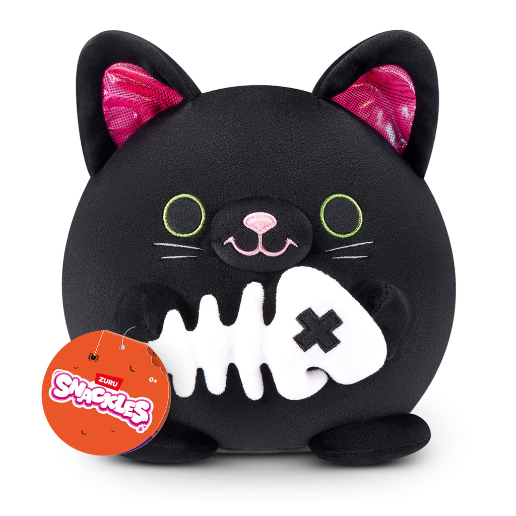 Snackles Halloween Series 1 Salem the Cat 8-Inch Plush with Snack Accessory by ZURU