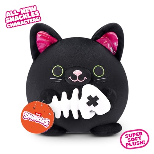 Snackles Halloween Series 1 Salem the Cat 8-Inch Plush with Snack Accessory by ZURU