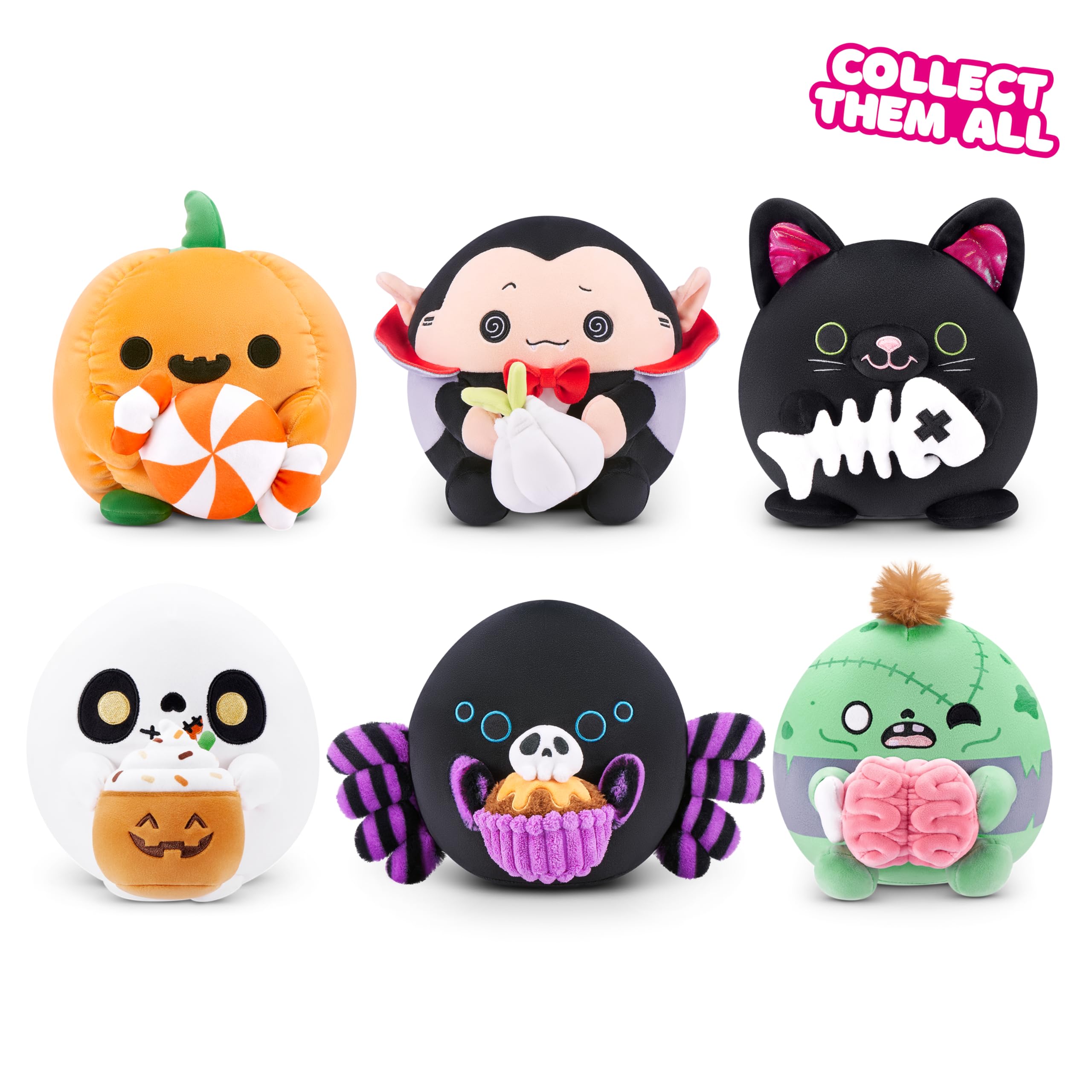 Snackles Halloween Series 1 Salem the Cat 8-Inch Plush with Snack Accessory by ZURU