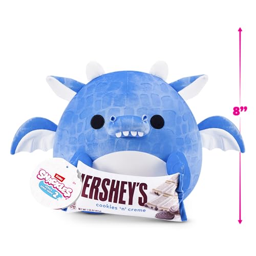 Snackles Series 2 8-Inch Dragon Plush with Hershey Cookie n Cream Snack Accessory