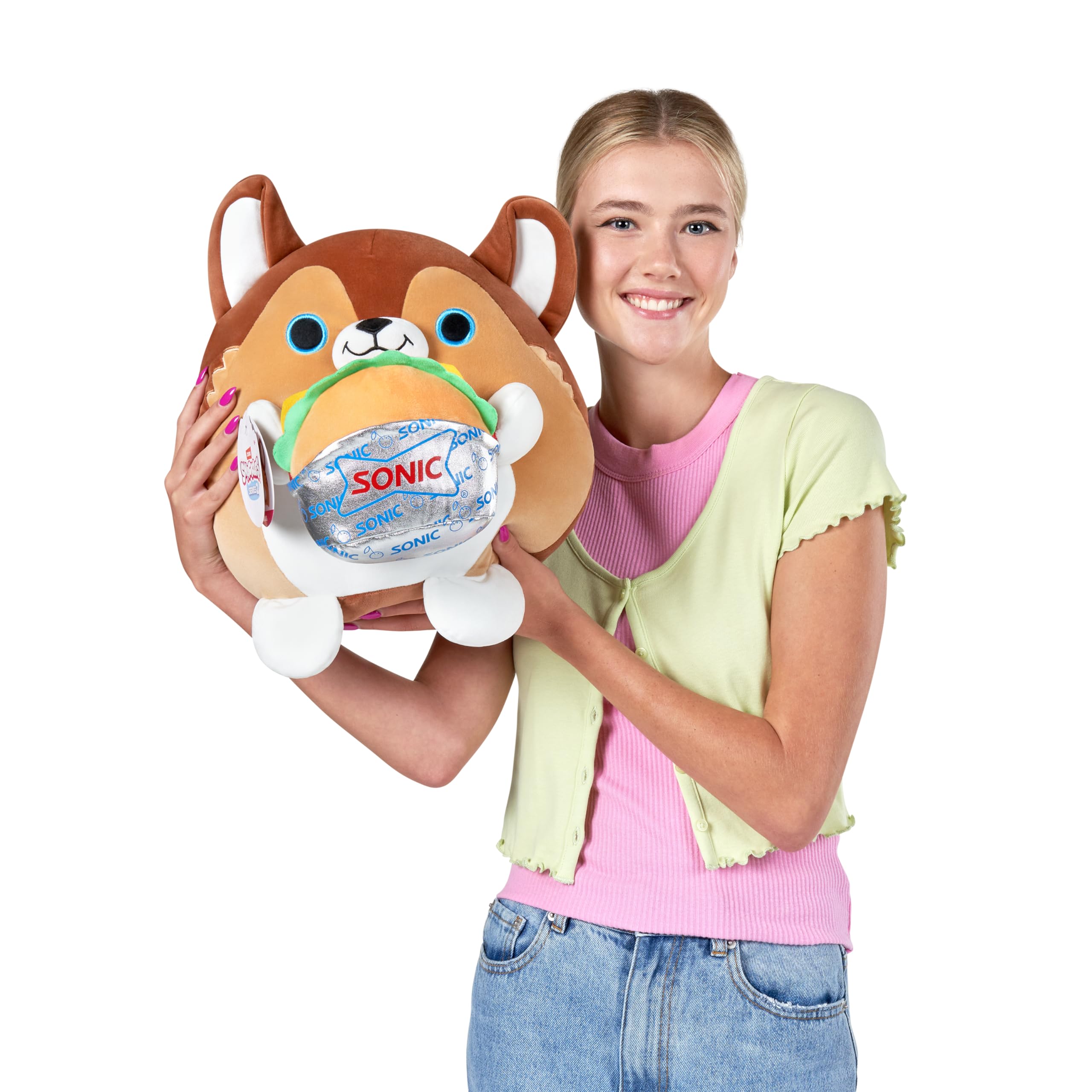 Snackles Series 2 Lucas the Puppy 14-Inch Super Soft Plush with Licensed Snack Accessory by ZURU