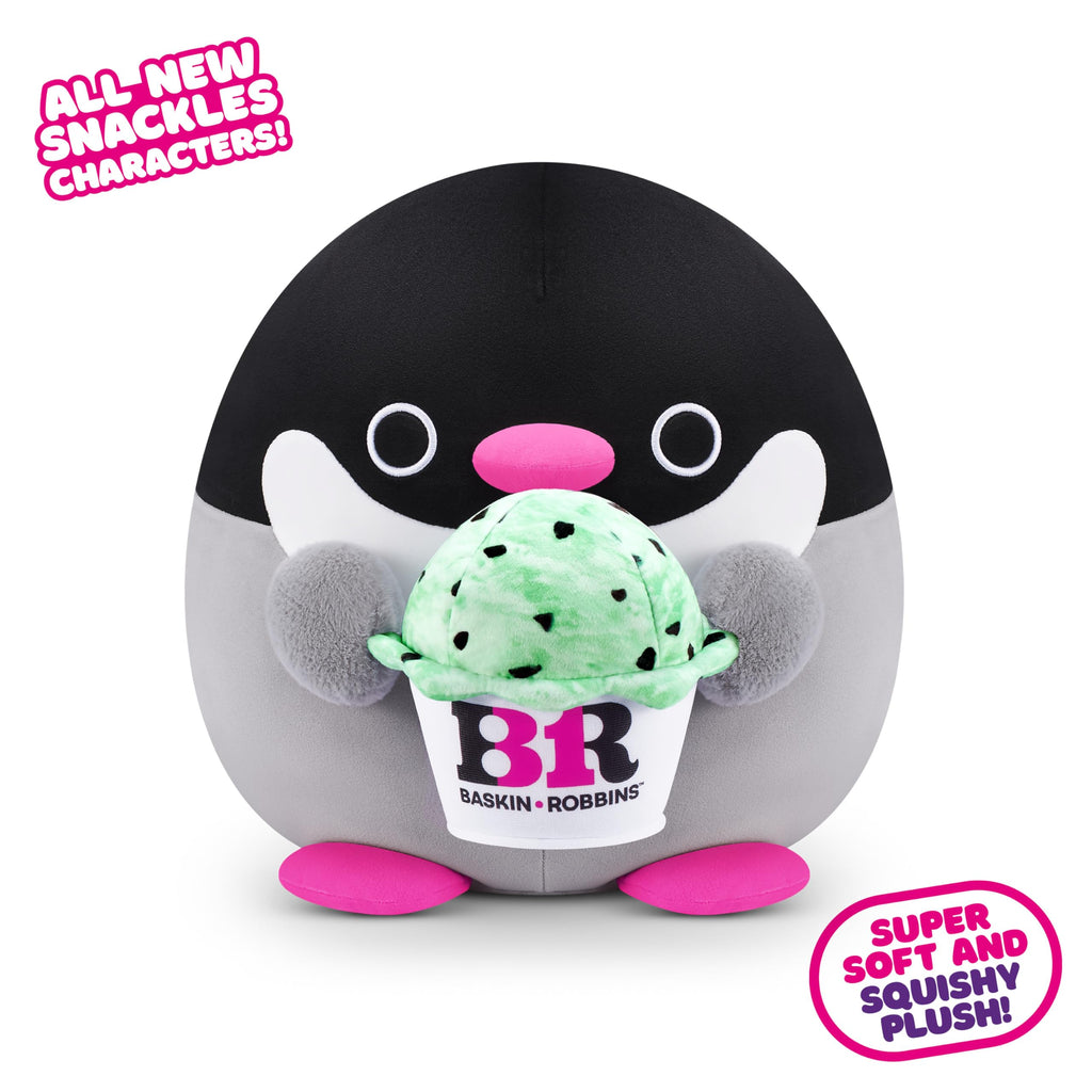 Snackles Series 2 Penguin & Baskin-Robbin 8 Inch Plush – Ultra Soft Collectible Squishy Plush Toy