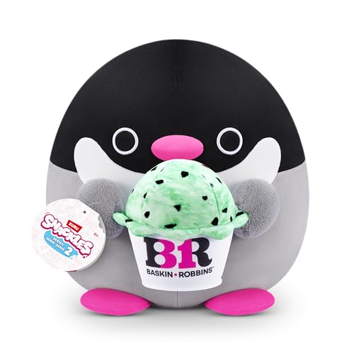 Snackles Series 2 Penguin & Baskin-Robbins 14-Inch Plush by ZURU – Ultra Soft Collectible Stuffed Animal