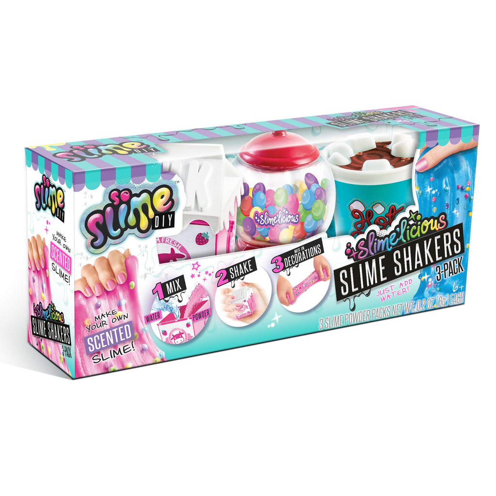 So Slime DIY Slime'licious 3-Pack: Scented Slime Kits – Bubble Gum, Hot Cocoa, Strawberry Milk