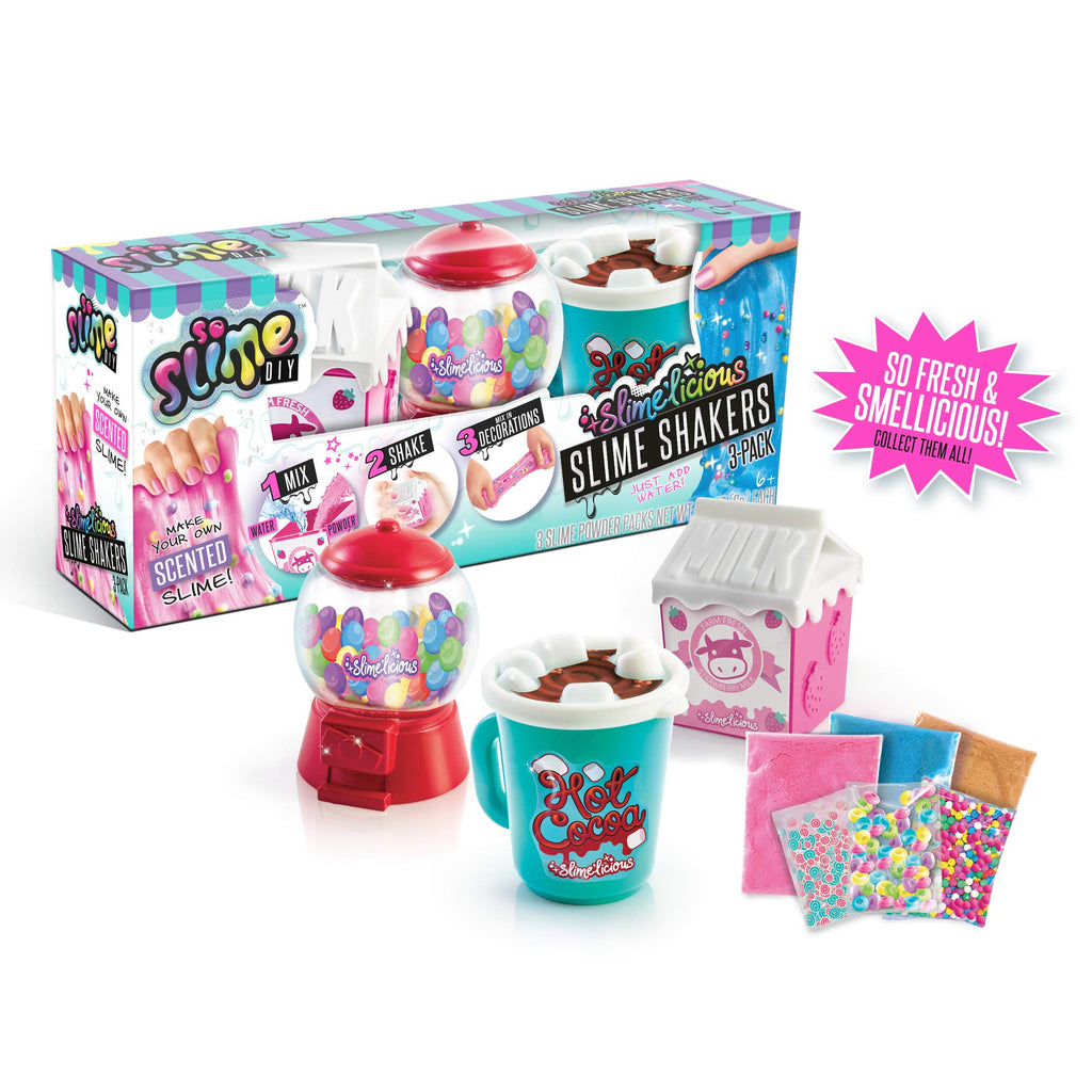 So Slime DIY Slime'licious 3-Pack: Scented Slime Kits – Bubble Gum, Hot Cocoa, Strawberry Milk