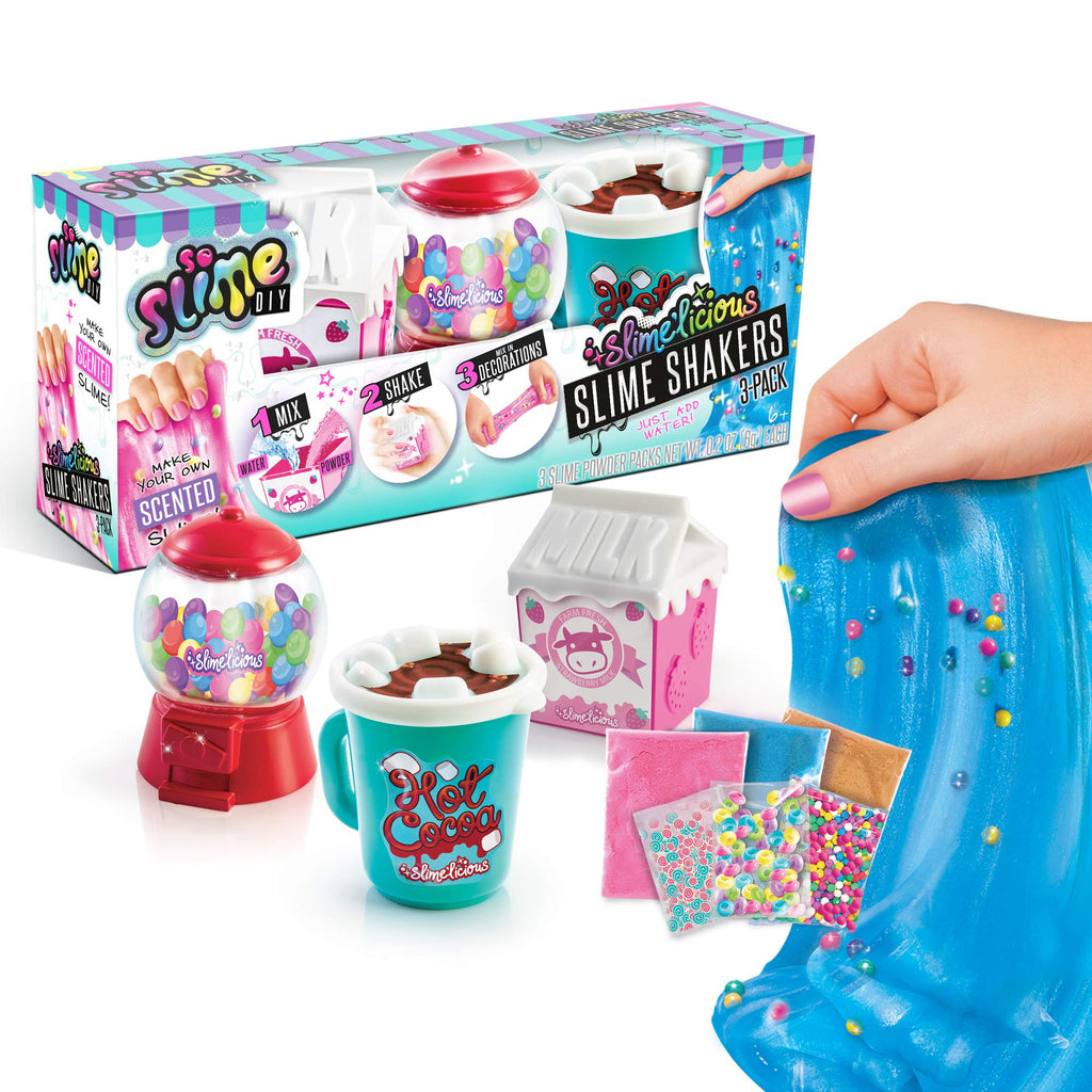 So Slime DIY Slime'licious 3-Pack: Scented Slime Kits – Bubble Gum, Hot Cocoa, Strawberry Milk