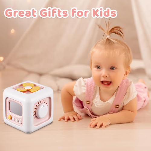 SOCBTNSO Busy Cube – Montessori Toys for 1 Year Old Girl Gifts, Travel Toys for Toddlers 1-3, Learning Fine Motor Skills