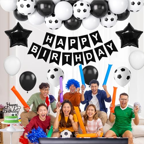 Soccer Birthday Party Decorations – 54-Piece Set with Balloons, Banner & Cake Topper
