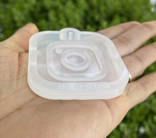 Social Media Logo Resin Mold – Silicone Keychain Mold for Instagram, TikTok, Facebook, WhatsApp, YouTube