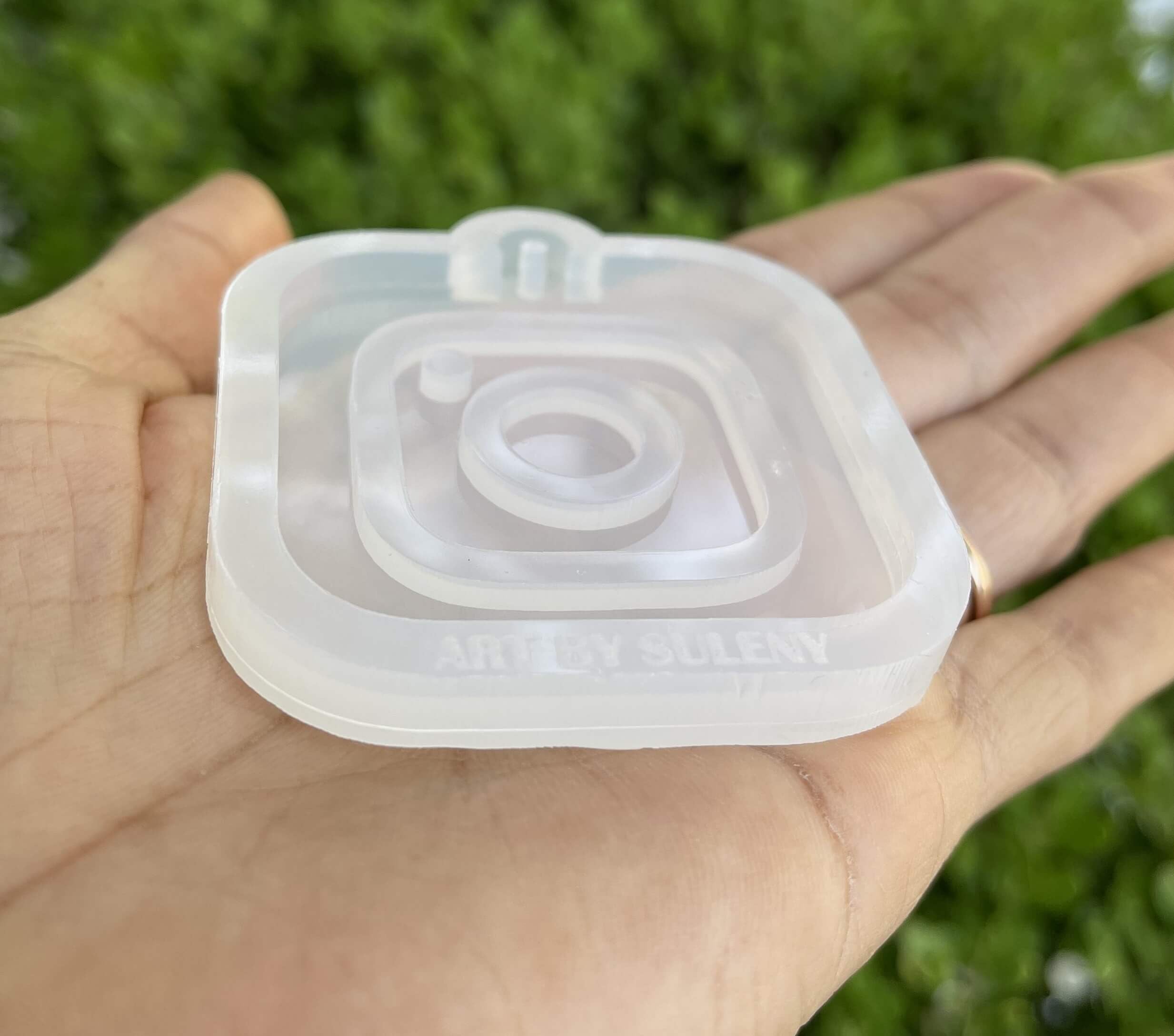 Social Media Logo Resin Mold – Silicone Keychain Mold for Instagram, TikTok, Facebook, WhatsApp, YouTube