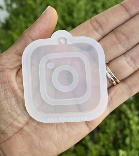 Social Media Logo Resin Mold – Silicone Keychain Mold for Instagram, TikTok, Facebook, WhatsApp, YouTube