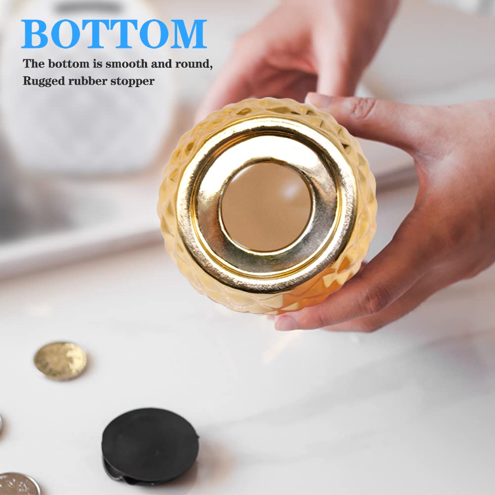 Soddeph Ceramic Pineapple Piggy Bank – Gold Coin Bank for Kids & Home Decor