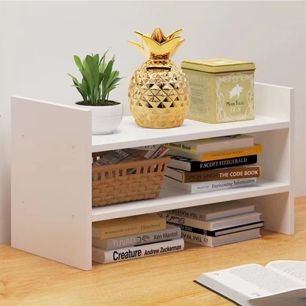 Soddeph Ceramic Pineapple Piggy Bank – Gold Coin Bank for Kids & Home Decor