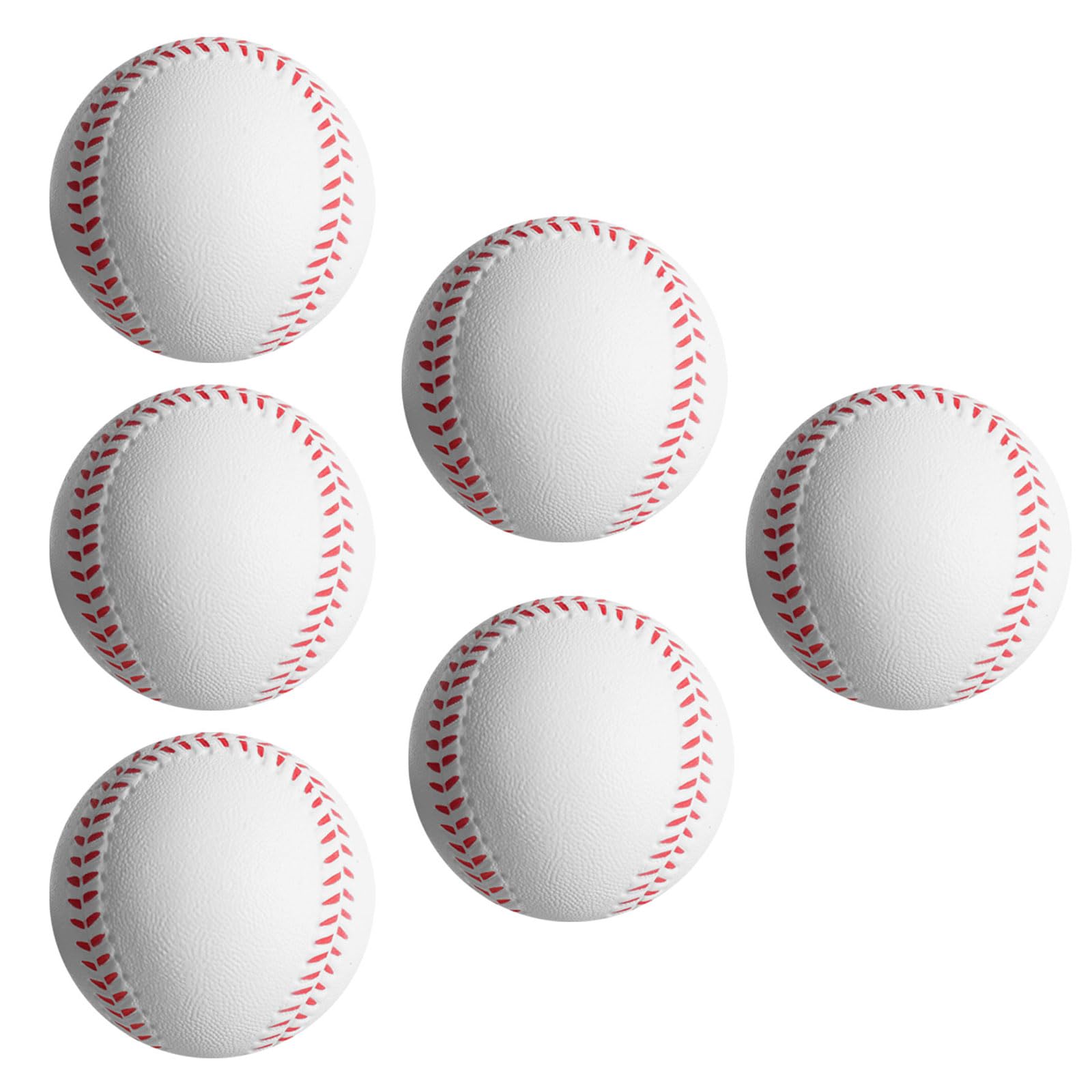 Soft Foam Baseballs (6-Pack) - Safe Training Balls for Kids Ages 3-10, Indoor/Outdoor Play - White