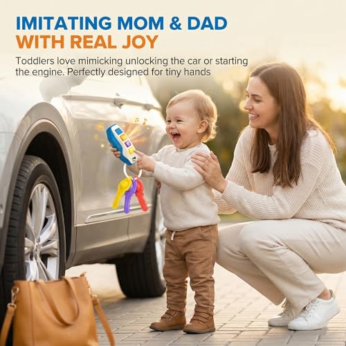 Soft Silicone Toy Car Keys for Toddlers 1-3 – Light & Sounds, Non-Toxic Teething Toy, Green