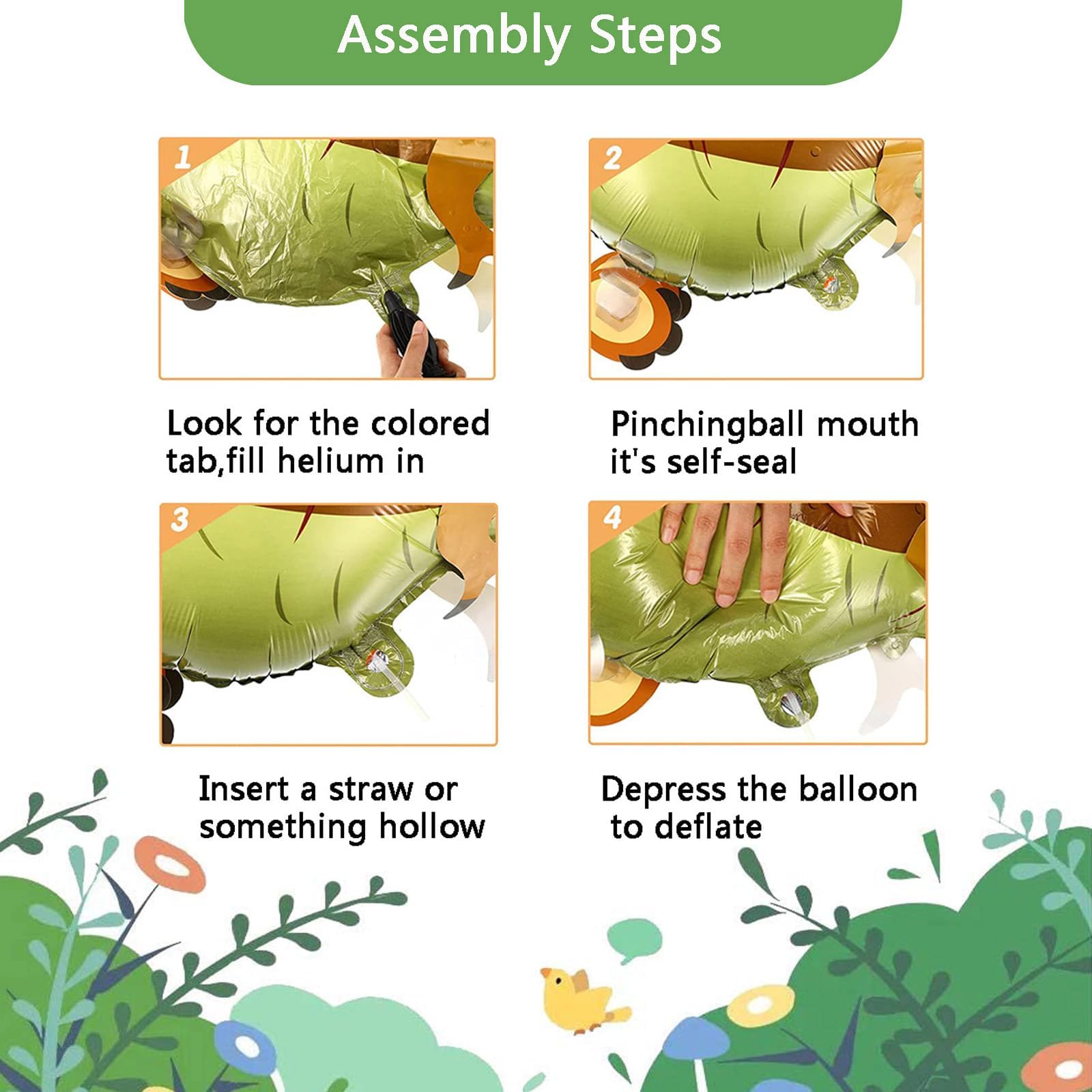 SOIAODRAH Dinosaur Birthday Party Decorations Set with Foil Balloons, Banner, and Cake Topper for Kids Age 5
