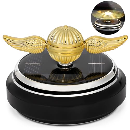 Solar-Powered Fidget Spinner – Gold Orb Desk Toy with Solar Panel for Science Learning and Stress Relief