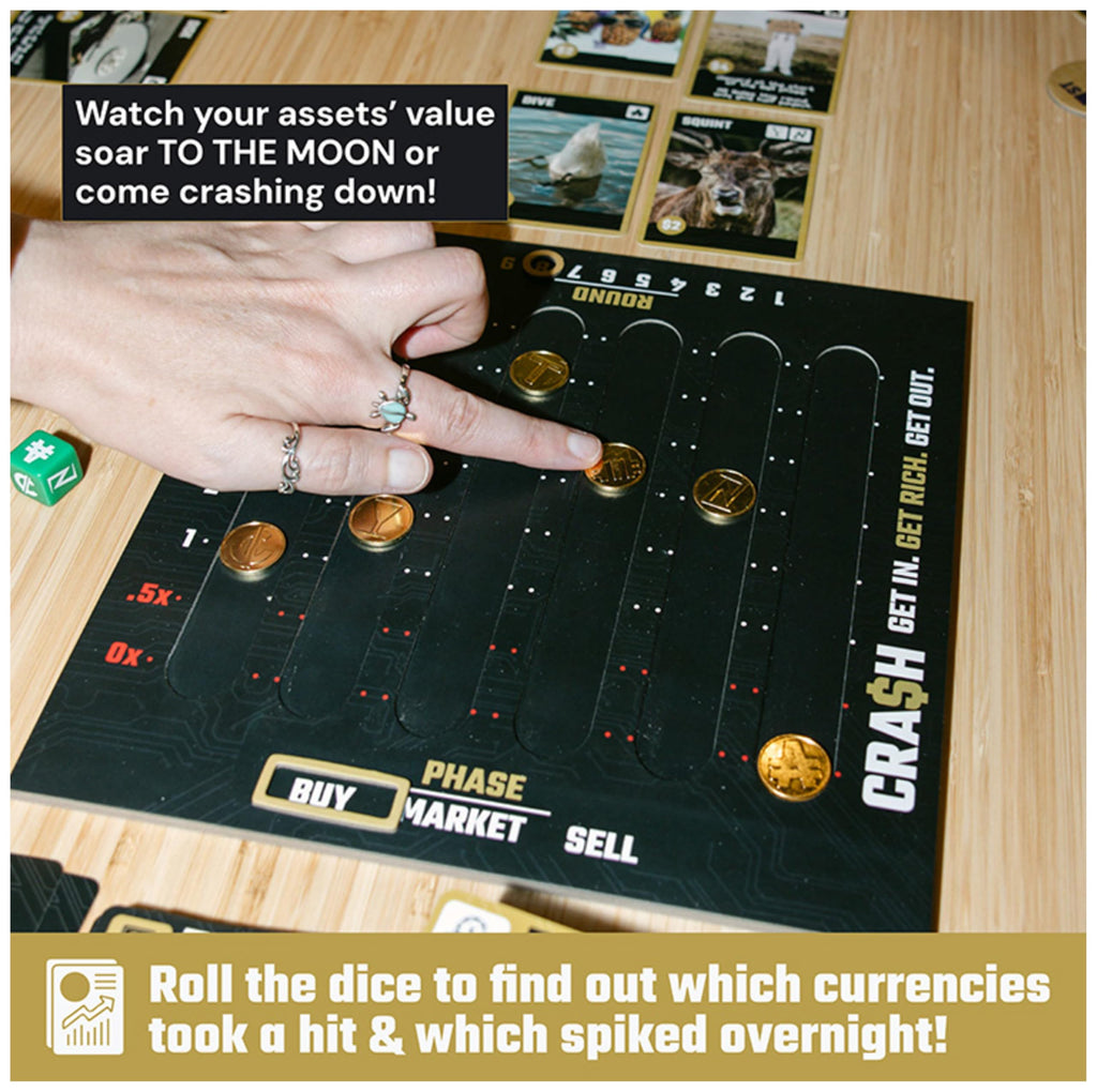 SolidRoots Crash Board Game: A Hilarious Crypto Currency Family Strategy Game for 2-6 Players
