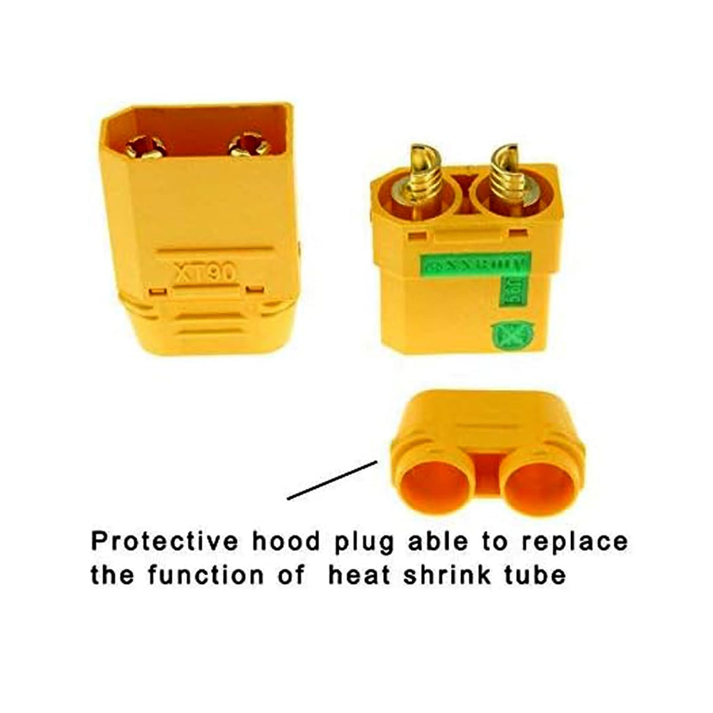 SoloGood Amass XT90-S Anti-Spark Connectors (5 Pairs) for RC Battery, ESC, and Charger Leads
