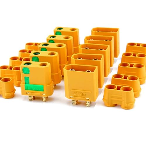 SoloGood Amass XT90-S Anti-Spark Connectors (5 Pairs) for RC Battery, ESC, and Charger Leads