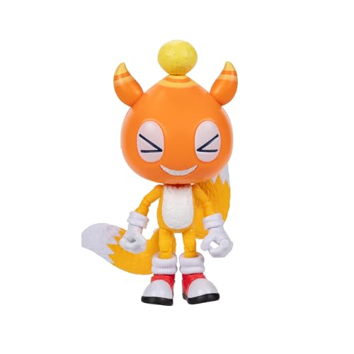Sonic 3 Movie 5-Inch Chao Mascot Tails Action Figure – 20+ Points of Articulation, Officially Licensed