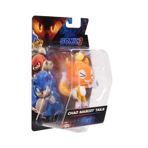 Sonic 3 Movie 5-Inch Chao Mascot Tails Action Figure – 20+ Points of Articulation, Officially Licensed