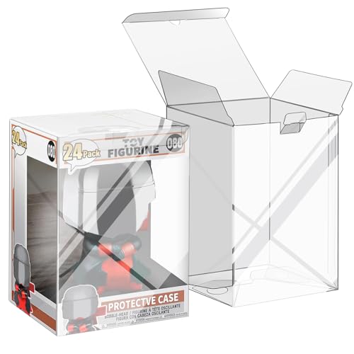 Sooez 24-Pack Clear Protector Cases for 4-Inch Funko Pop Figures with Locking Tabs