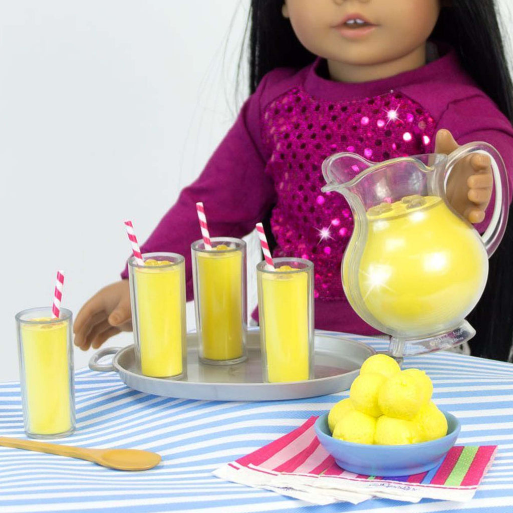 Sophia's 18-Inch Doll Lemonade Stand Set – 12-Piece Pretend Play Set with Pitcher, Cups & Serving Tray