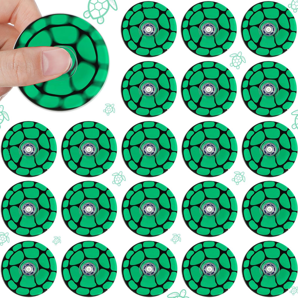 Sotiff 24 Pack Green Turtle Fidget Spinners - Mini Fidget Toys for Kids, Party Favors, Classroom Rewards