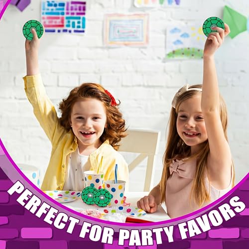 Sotiff 24 Pack Green Turtle Fidget Spinners - Mini Fidget Toys for Kids, Party Favors, Classroom Rewards